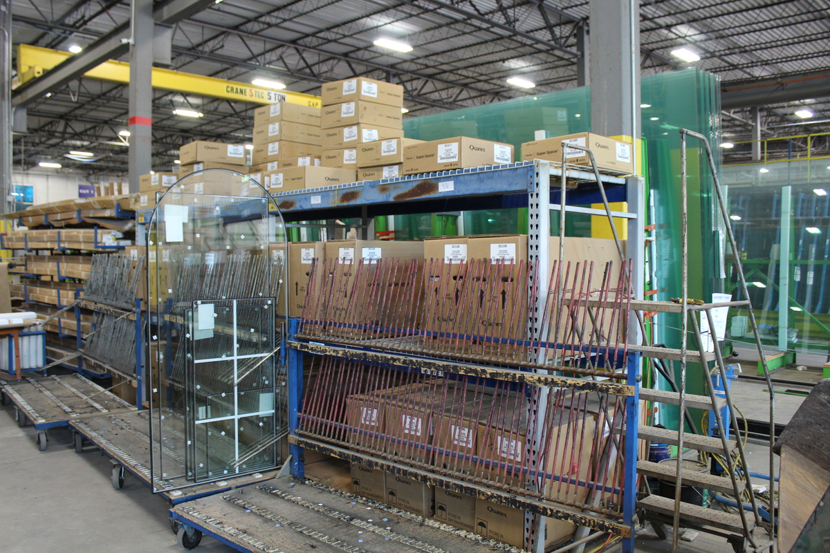 photo inside warehouse of spacer products